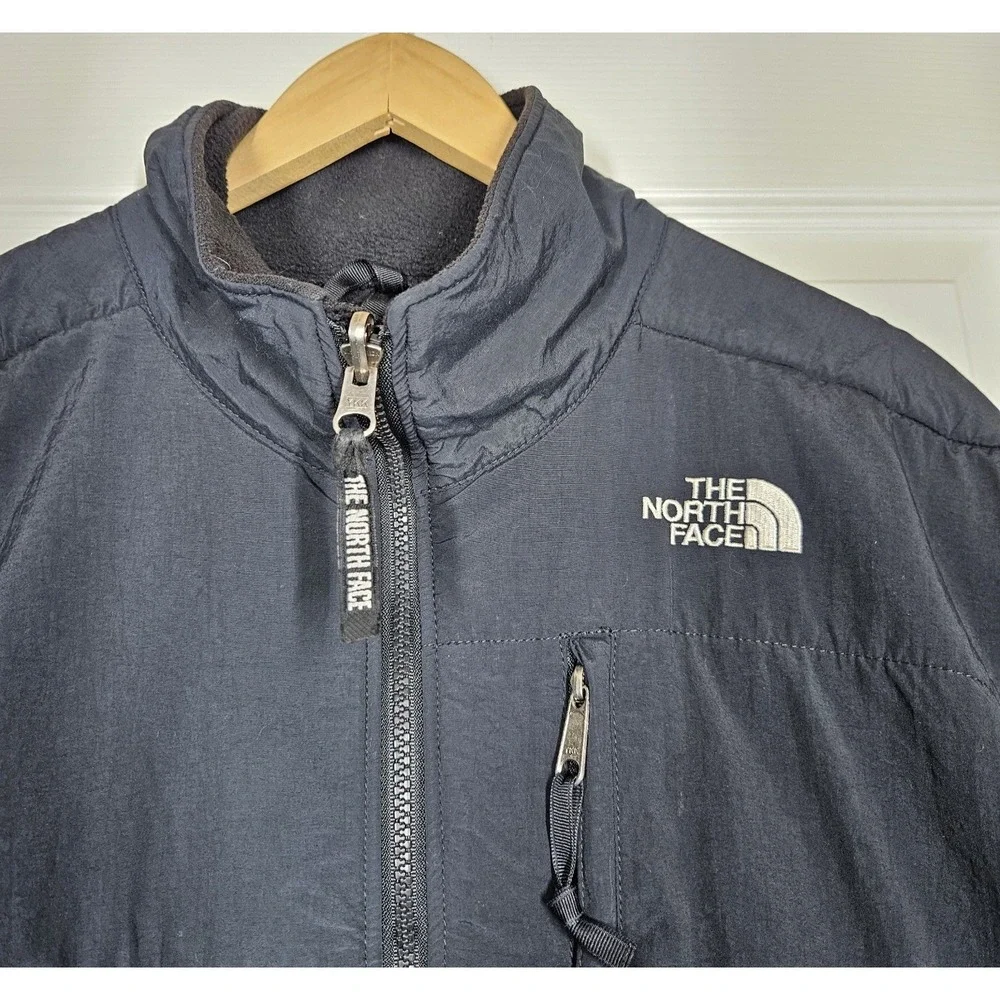 The North Face Men's Denali Black Polartec Fleece Pit Zip Full Zip Jacket Large